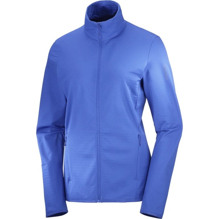 Casaco Salomon Essential Lightwarm Full Zip Feminino Azuis | PT I36418